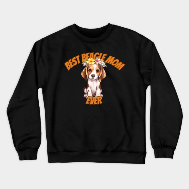 beagle mom, beagle dog, funny gifts for dog lovers Crewneck Sweatshirt by Soudeta